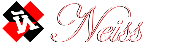 Logo with a stylized letter 'N' and the name 'Neiss' in cursive on a white background